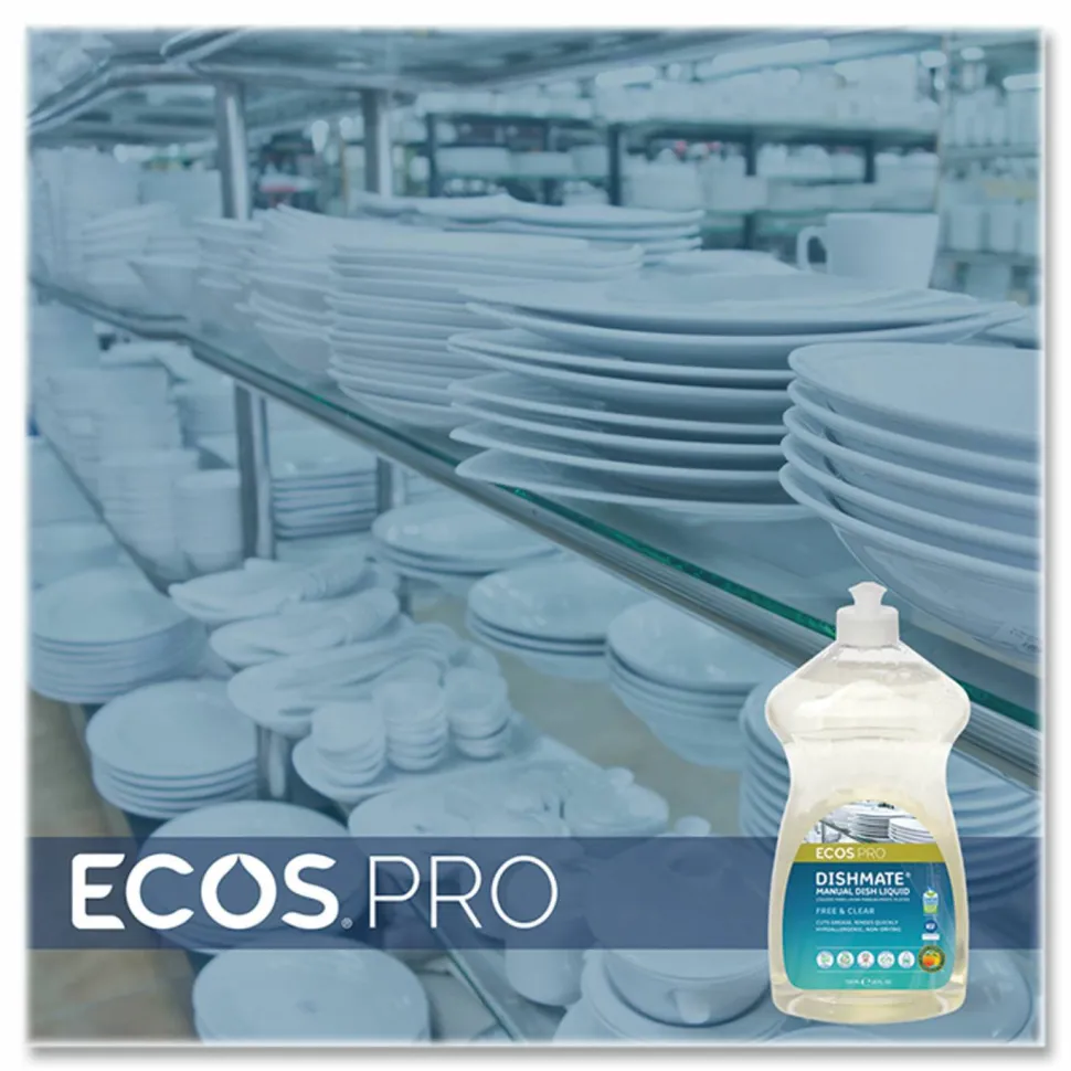 ECOS PRO Dishmate Manual Dish Liquid, Unscented, 25 oz Bottle