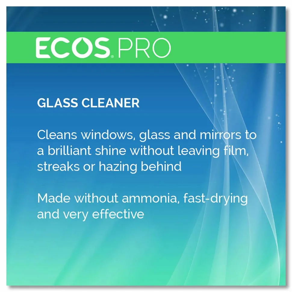 ECOS PRO Glass Cleaner, 32 oz Spray Bottle, 6/Carton