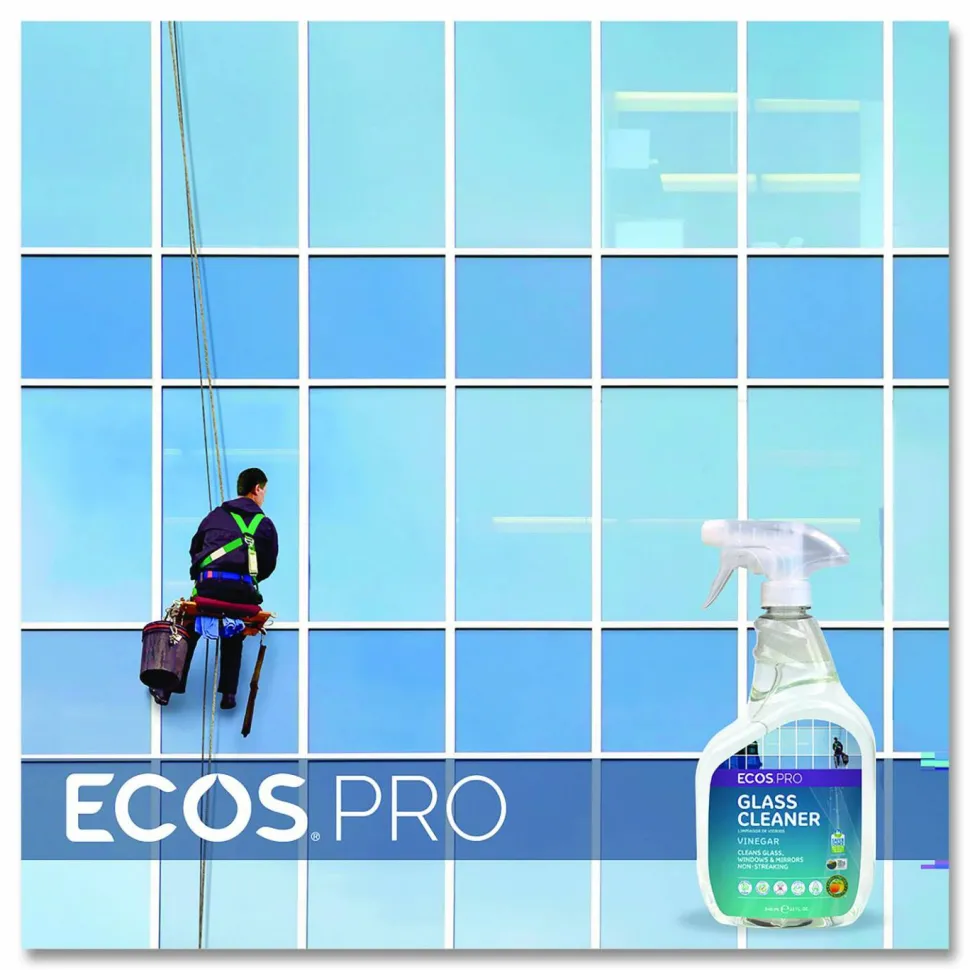 ECOS PRO Glass Cleaner, 32 oz Spray Bottle, 6/Carton