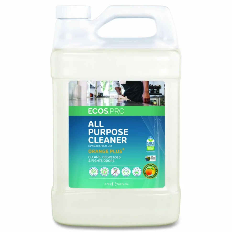ECOS PRO Orange Plus All-Purpose Cleaner and Degreaser, 1 gal Bottle, 4/Carton