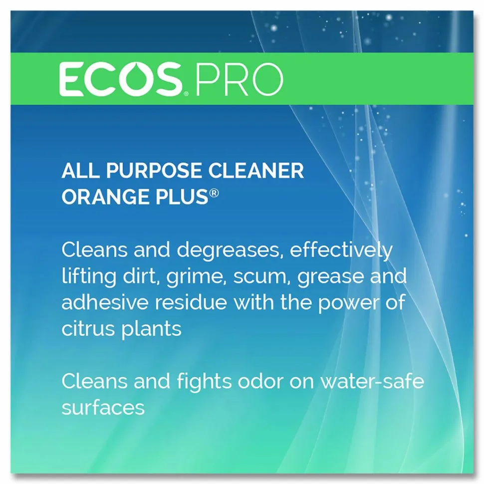 ECOS PRO Orange Plus All-Purpose Cleaner and Degreaser, 1 gal Bottle, 4/Carton