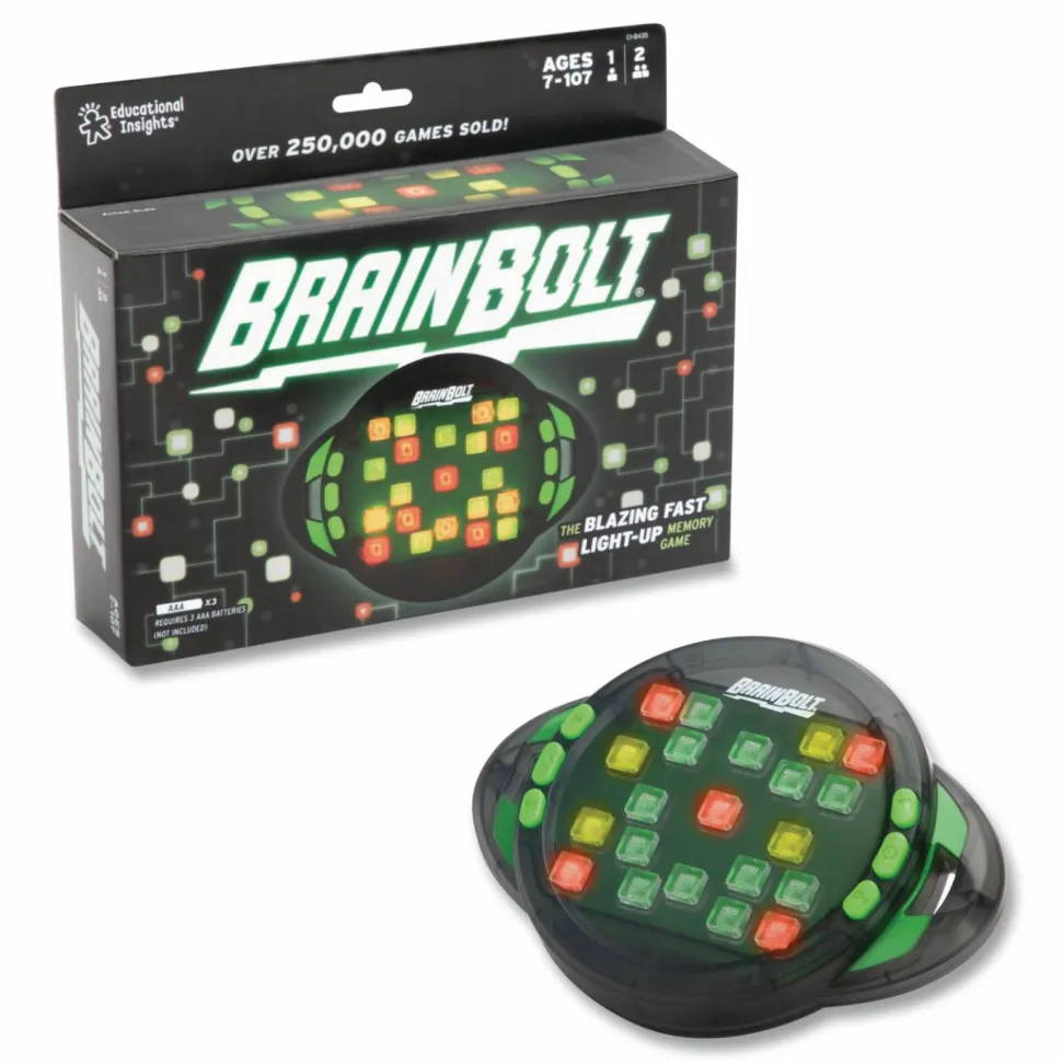 Educational Insights BRAINBOLT Memory and Problem Solving Game, 1 to 2 Players, Ages 7 and Up