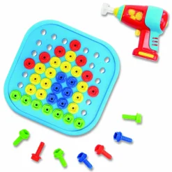 Educational Insights Design and Drill Bolt-It Bucket, Ages 3 to 7, 53 Pieces