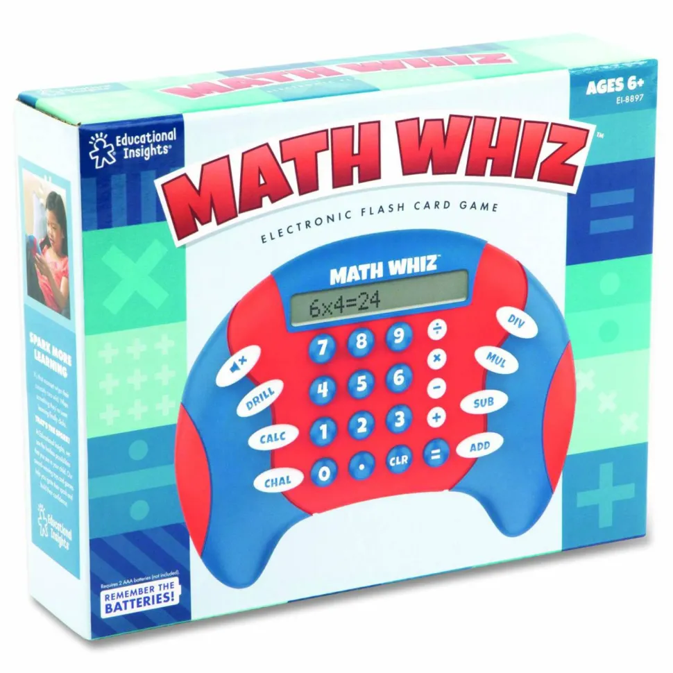 Educational Insights Math Whiz, Three Game Modes, Four Subjects: Addition, Subtraction, Multiplication and Division, Grades 1 to 5