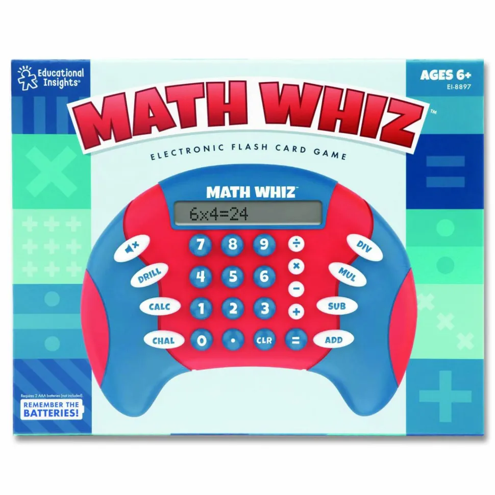 Educational Insights Math Whiz, Three Game Modes, Four Subjects: Addition, Subtraction, Multiplication and Division, Grades 1 to 5