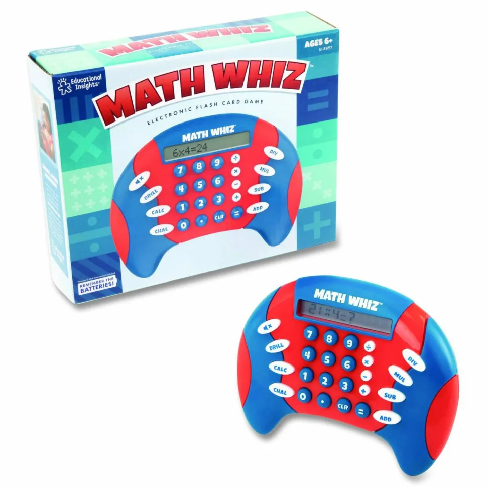 Educational Insights Math Whiz, Three Game Modes, Four Subjects: Addition, Subtraction, Multiplication and Division, Grades 1 to 5