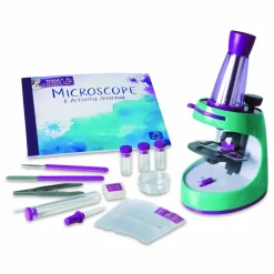 Educational Insights Nancy B's Science Club Microscope and Activity Journal, Ages 8 and Up, 30x to 400x Magnification, 8.7 x 9.2 x 4.3, Blue