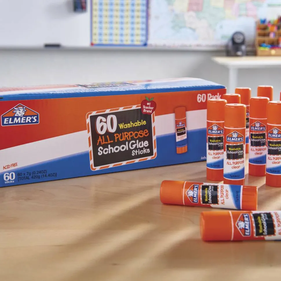 Elmer's Glue Stick Classroom Pack, 14.4 Oz, Pack Of 60