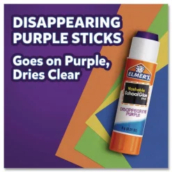 Elmer's Glue Stick Classroom Pack, Purple, Box Of 30
