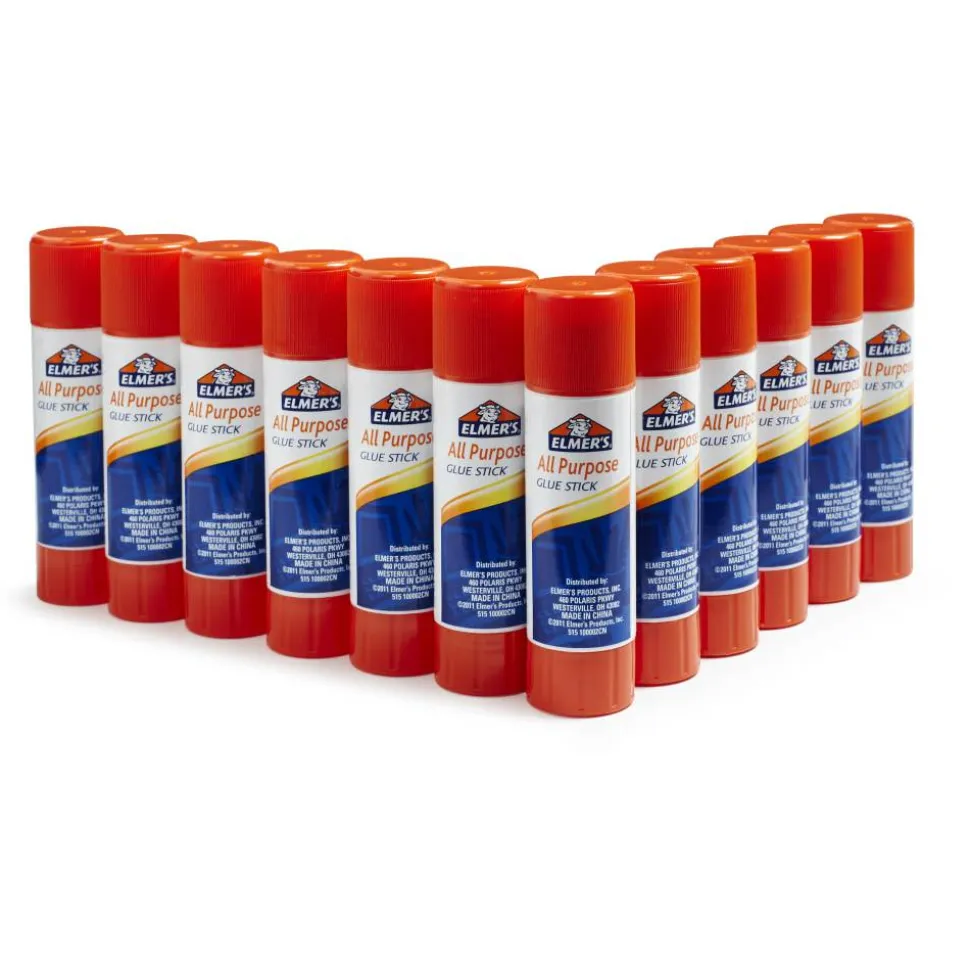 Elmer's Office Strength Glue Sticks, All Purpose, 0.77 Oz, Clear, Pack Of 12