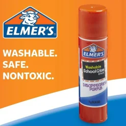 Elmer's School Glue Sticks, 0.24 Oz, Purple, Box Of 60