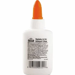 Elmer's Washable School Glue - 1.25 oz - Fabric, Wood, Cardboard, Leather - 1 Each - White