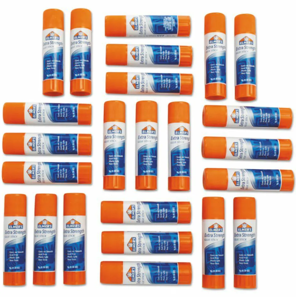 Elmer's Extra-Strength Office Glue Sticks, 0.28 Oz., Pack Of 24
