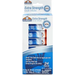 Elmer's Extra-Strength Office Glue Sticks, 0.28 Oz., Pack Of 24