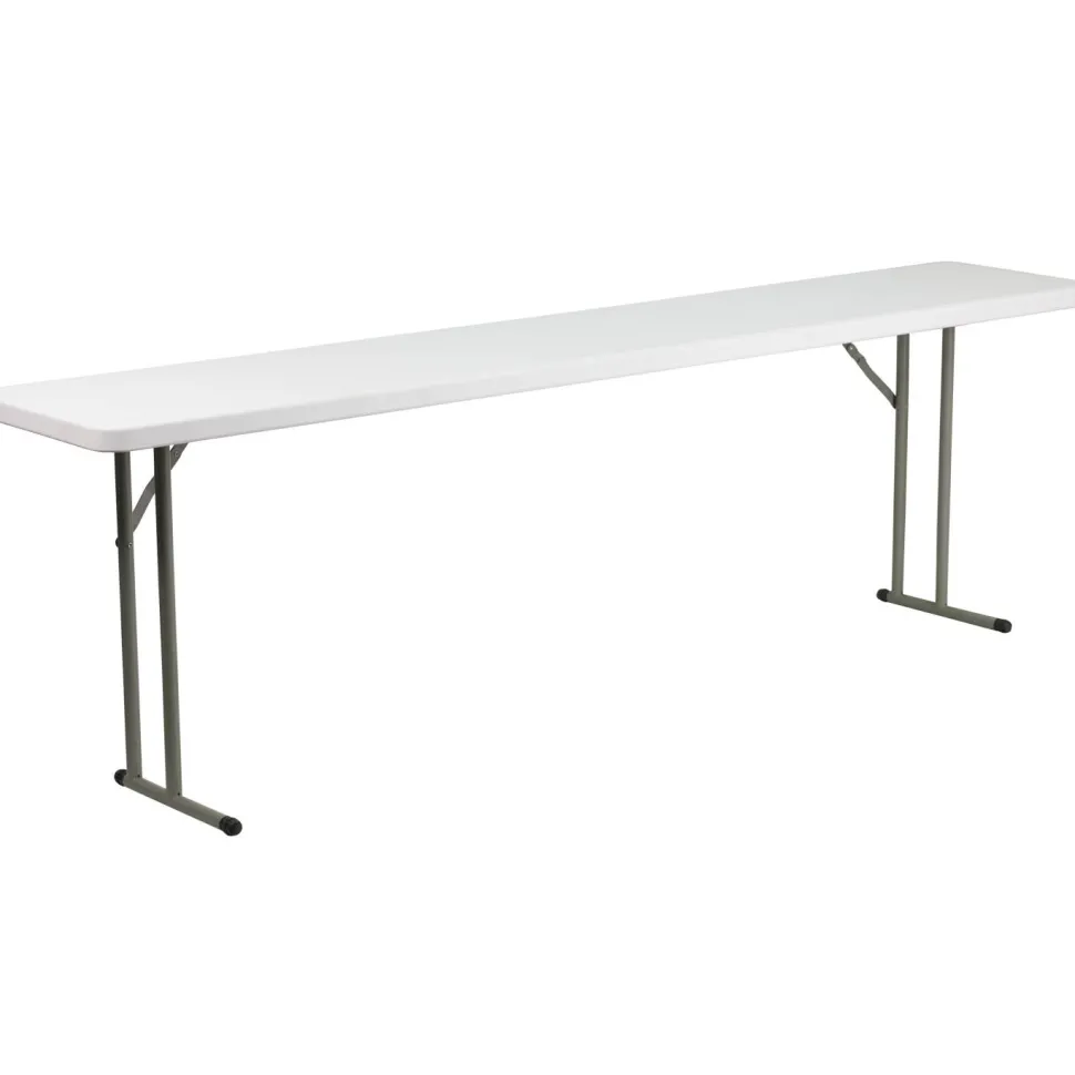 Elon 8-Foot Granite White Plastic Folding Training Table