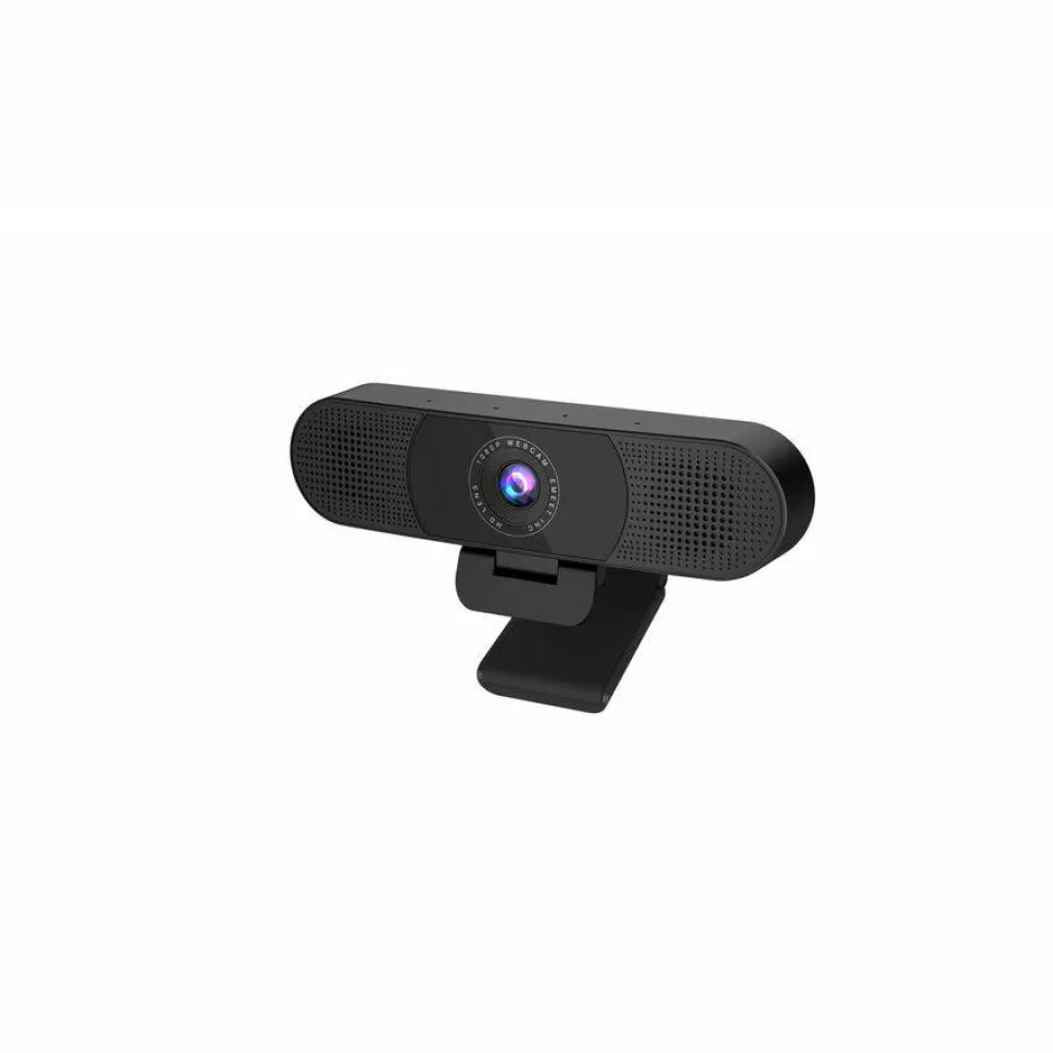 EMEET C980 Pro - Plug & Play 3 in 1 Webcam with 1080P lens, 4 Noise Reduction Mics, two 1w Speaker, and magnetic privacy cover. 60°-98° adjustable Field of View with Auto Low Light Correction for SMB Video Conferencing, Teaching, and Streaming