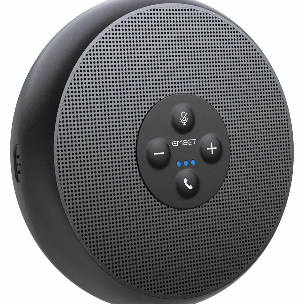 EMEET M1A - Zoom Certified USB Speakerphone, two AI Mics 360° Voice Pickup with Noise Reduction and Echo Cancellation, ideal for for 5-8 People, Plug&Play, comes with Type C-A Adapter