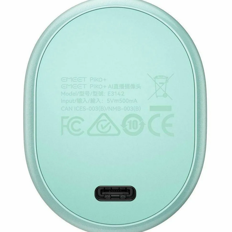 EMEET Piko+ (Green) - Dual-lens Webcam with one 4K 1/2.55˘ Sony Lens and one AI Assist Lens, Boosting color accuracy, face recognition, and ultra-fast focus. 3 MEMS Mics power 3 Voice Modes for Meeting or Streaming/recording with wider audio frequenc