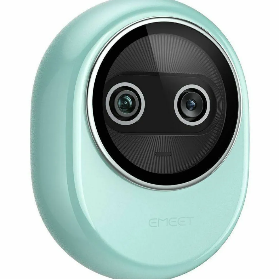 EMEET Piko+ (Green) - Dual-lens Webcam with one 4K 1/2.55˘ Sony Lens and one AI Assist Lens, Boosting color accuracy, face recognition, and ultra-fast focus. 3 MEMS Mics power 3 Voice Modes for Meeting or Streaming/recording with wider audio frequenc