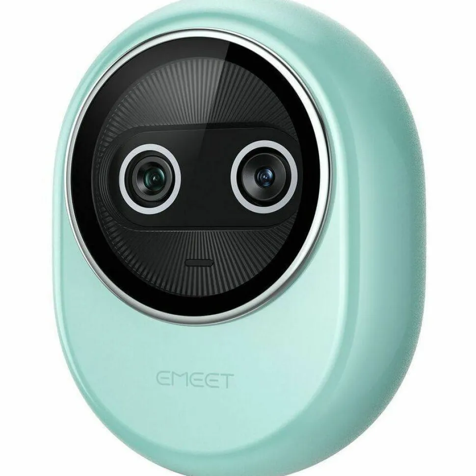 EMEET Piko+ (Green) - Dual-lens Webcam with one 4K 1/2.55˘ Sony Lens and one AI Assist Lens, Boosting color accuracy, face recognition, and ultra-fast focus. 3 MEMS Mics power 3 Voice Modes for Meeting or Streaming/recording with wider audio frequenc