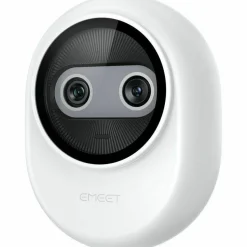 EMEET Piko (White) - Dual-lens Webcam with one 4K Image Collection Lens and one AI Assist Lens, Boosting color accuracy, face recognition, and ultra-fast focus. 3 MEMS Mics power 3 Voice Modes for Meeting or Streaming/recording with wider audio frequencie