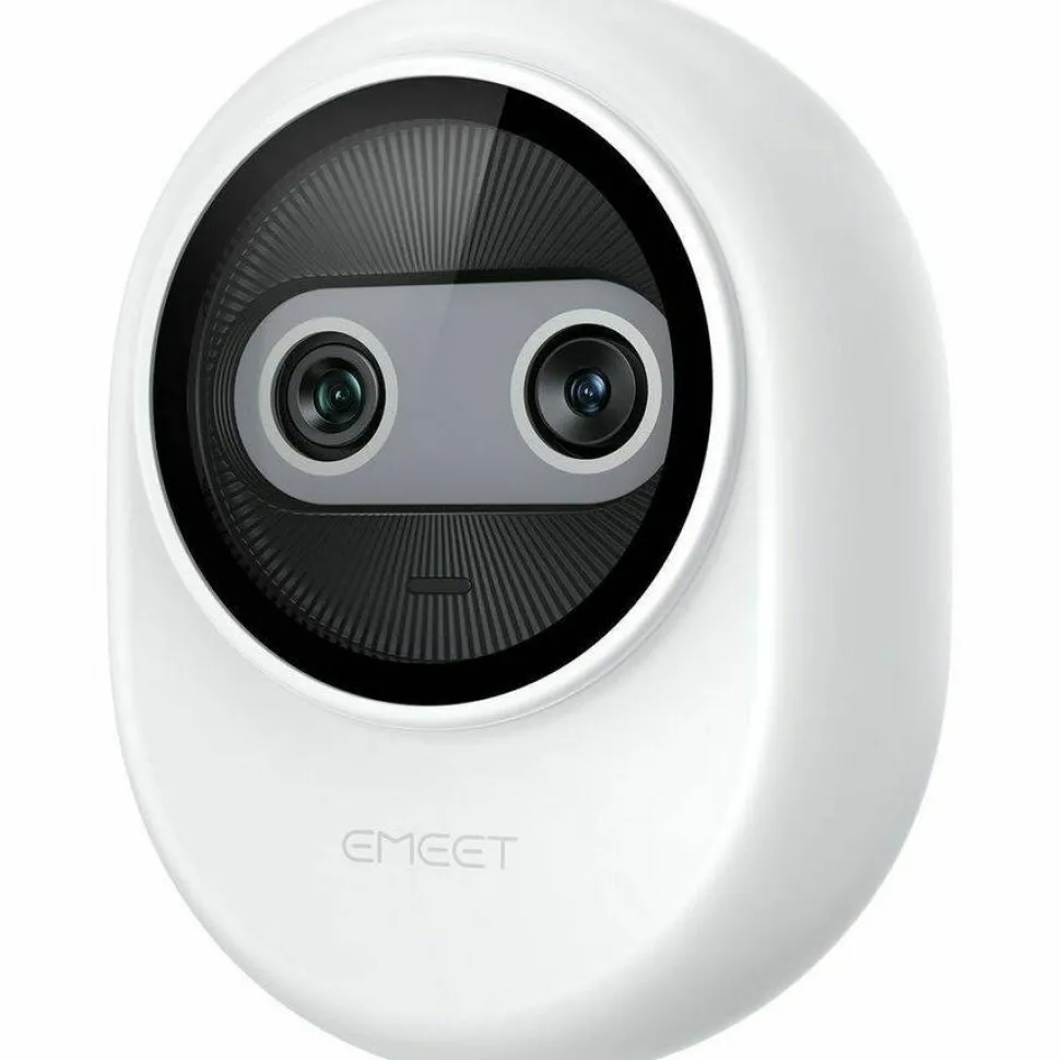 EMEET Piko (White) - Dual-lens Webcam with one 4K Image Collection Lens and one AI Assist Lens, Boosting color accuracy, face recognition, and ultra-fast focus. 3 MEMS Mics power 3 Voice Modes for Meeting or Streaming/recording with wider audio frequencie