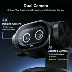 EMEET Pixy Dual-lens 4K PTZ Webcam with Gesture Control and Auto Tracking, Work with EMEET STUDIO