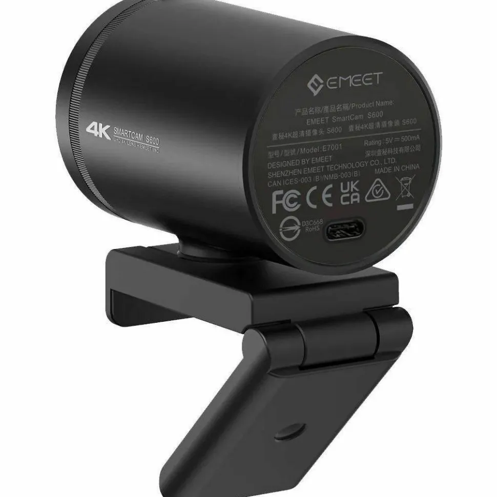 EMEET S600 4K Webcam for Streaming - Sony 1/2.5'' Sensor, PDAF Autofocus, 1080P@60FPS, 2 Noise Reduction Mics, Built-in Privacy Cover, 73° FOV, Streaming Camera