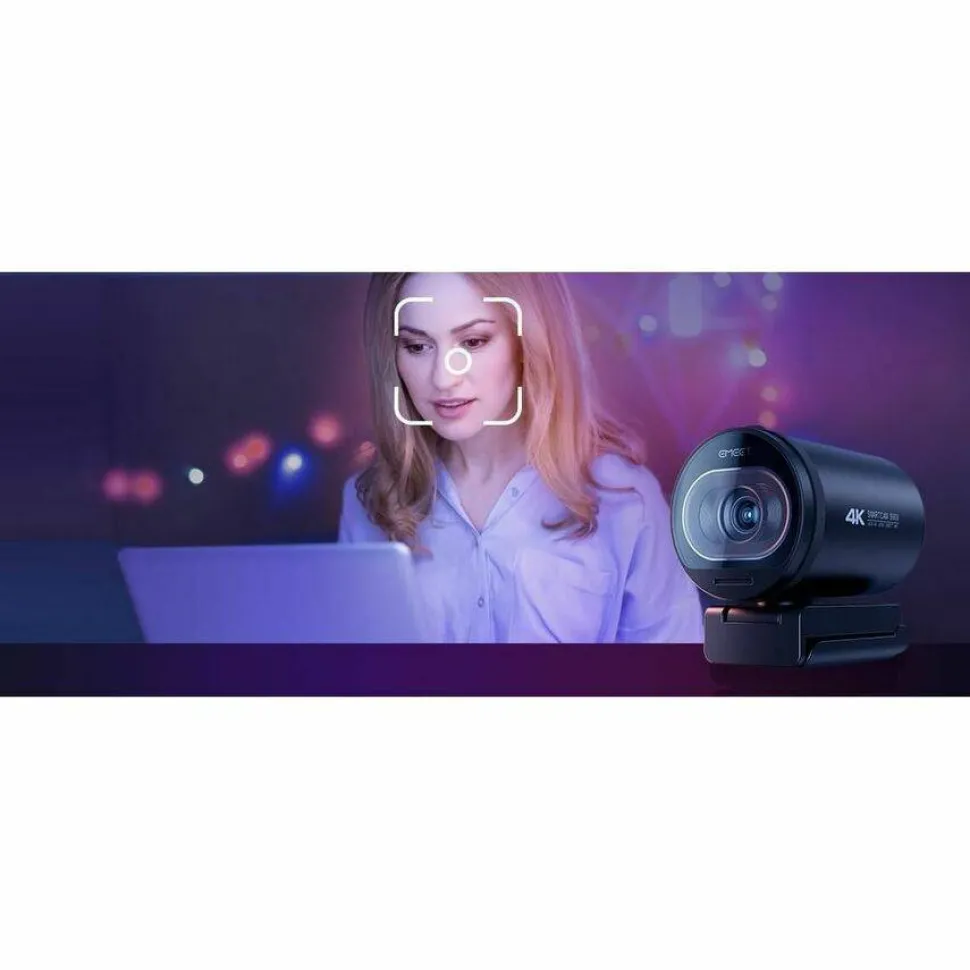 EMEET S600 4K Webcam for Streaming - Sony 1/2.5'' Sensor, PDAF Autofocus, 1080P@60FPS, 2 Noise Reduction Mics, Built-in Privacy Cover, 73° FOV, Streaming Camera