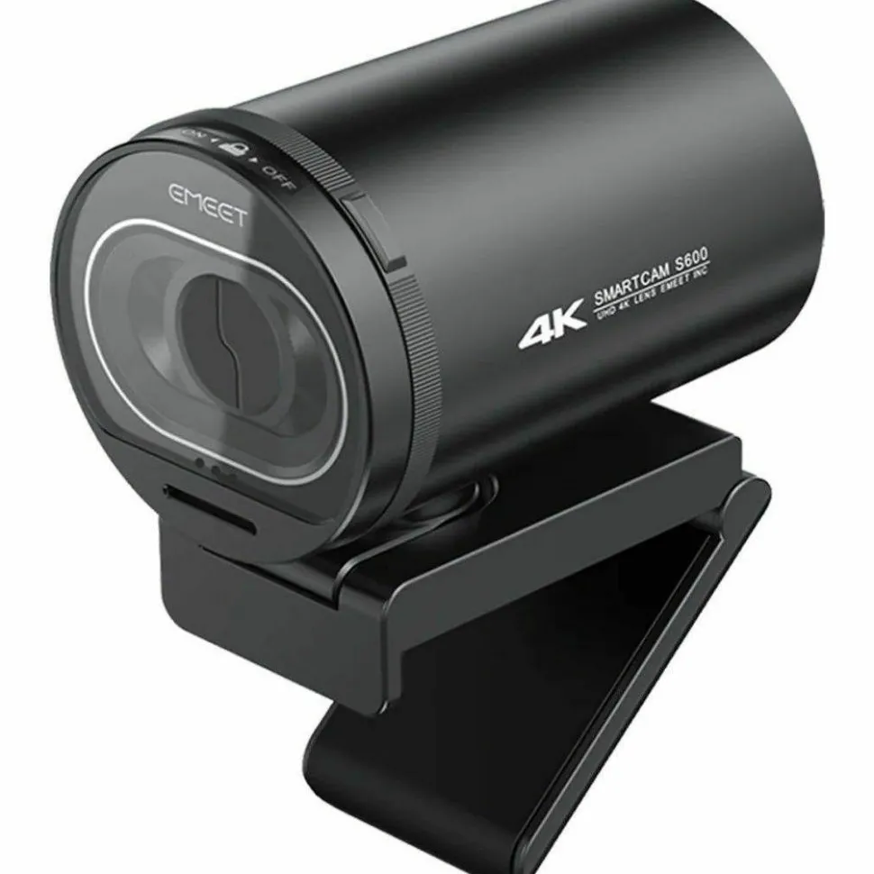 EMEET S600 4K Webcam for Streaming - Sony 1/2.5'' Sensor, PDAF Autofocus, 1080P@60FPS, 2 Noise Reduction Mics, Built-in Privacy Cover, 73° FOV, Streaming Camera