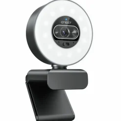 EMEET S600 Light 4K StreamCam with 1/2" Sensor, 0.2S PDAF, 2 Mics, Ring Light with Dial Control, 4 Lighting Modes with App Control