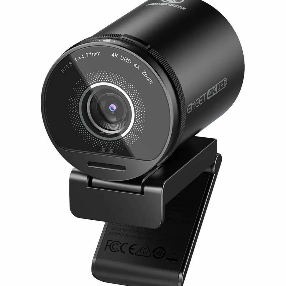 EMEET SmartCam S800 - 4K Webcam for Streaming, Sony 1/2'' Sensor, Supports HDR, PDAF & TOF Dual-autofocus, 1080P@60fps, 2 Noise-Cancelling Mics, 40°-73° FOV, Perfect for Live Streaming & Ultra Clear Meetings