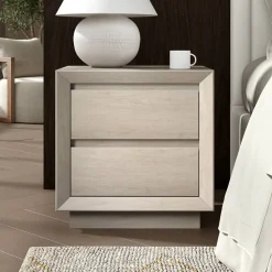 Emmett 24" Wide Rectangular Nightstand in Alder White