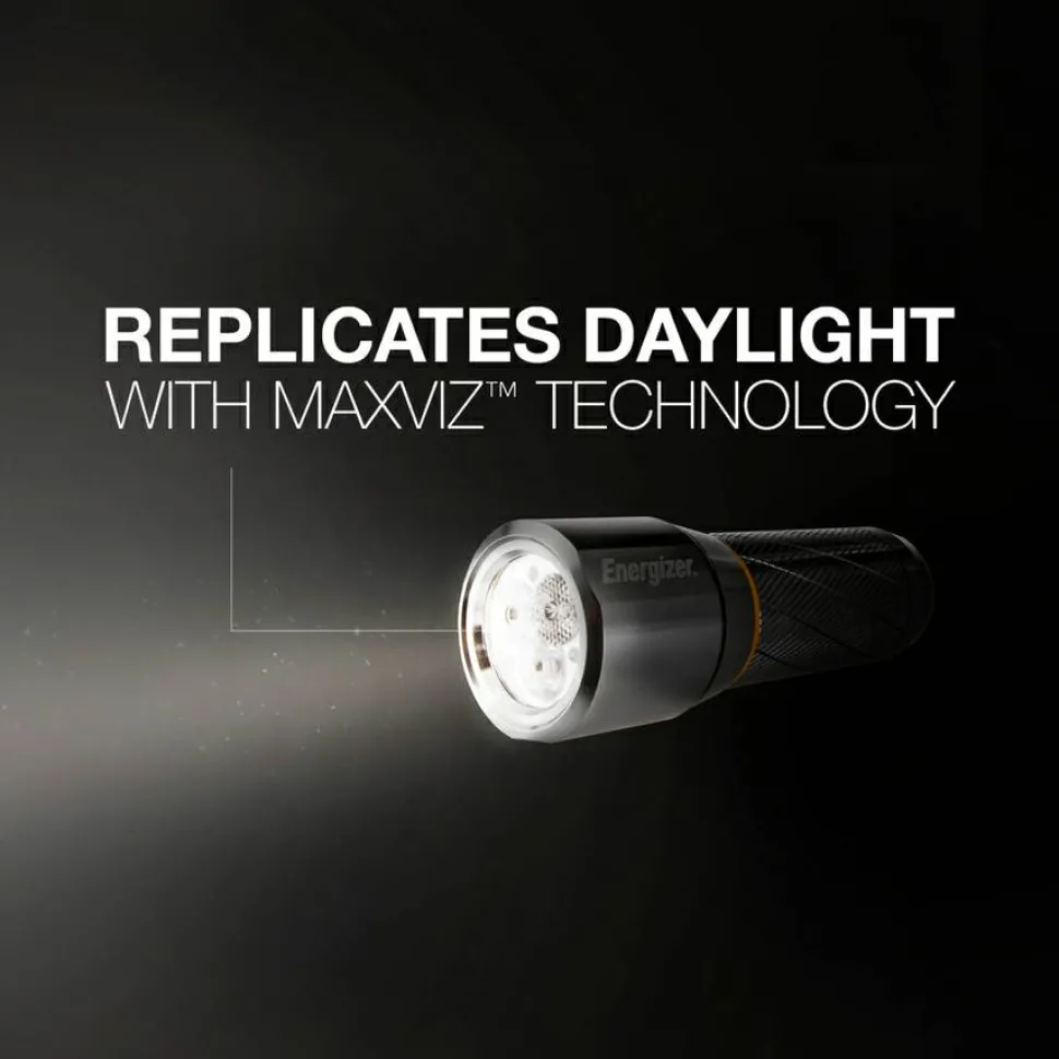 Energizer Vision HD Compact Metal Flashlight - LED - 270 lm Lumen - 3 x AA - Battery - Metal - Chrome - 1 Pack