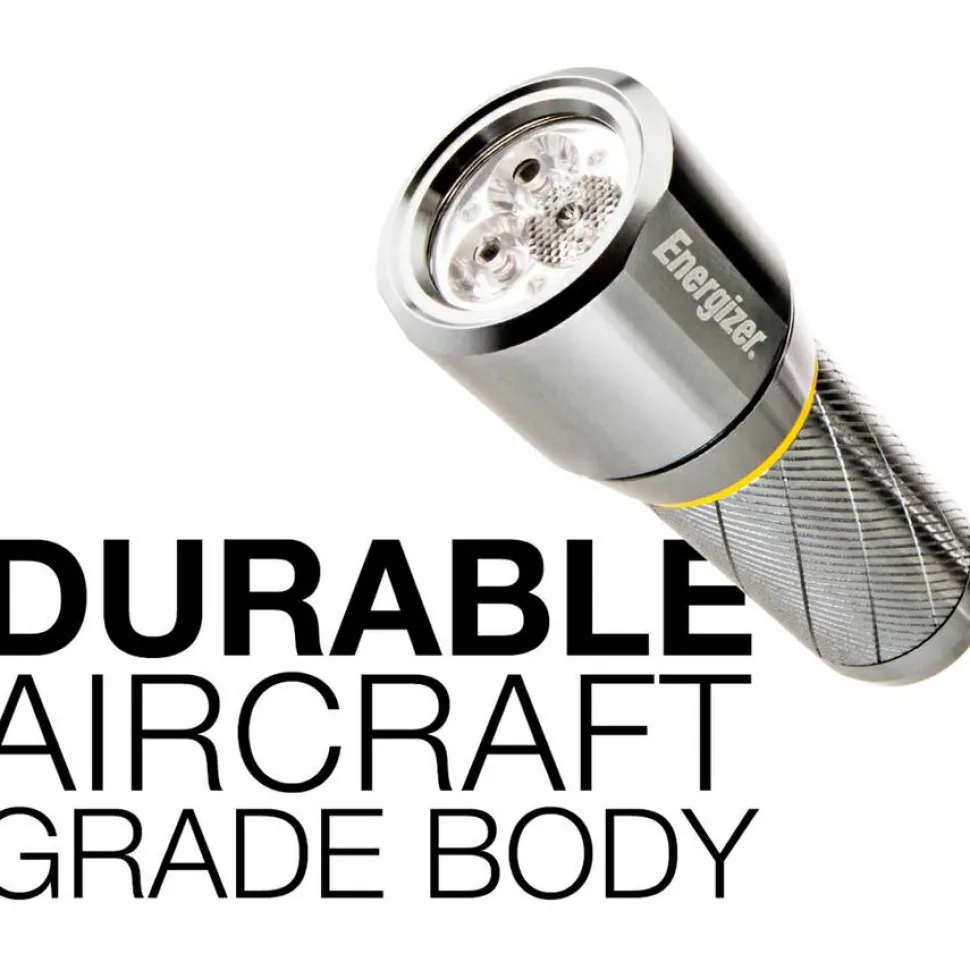 Energizer Vision HD Compact Metal Flashlight - LED - 270 lm Lumen - 3 x AA - Battery - Metal - Chrome - 1 Pack
