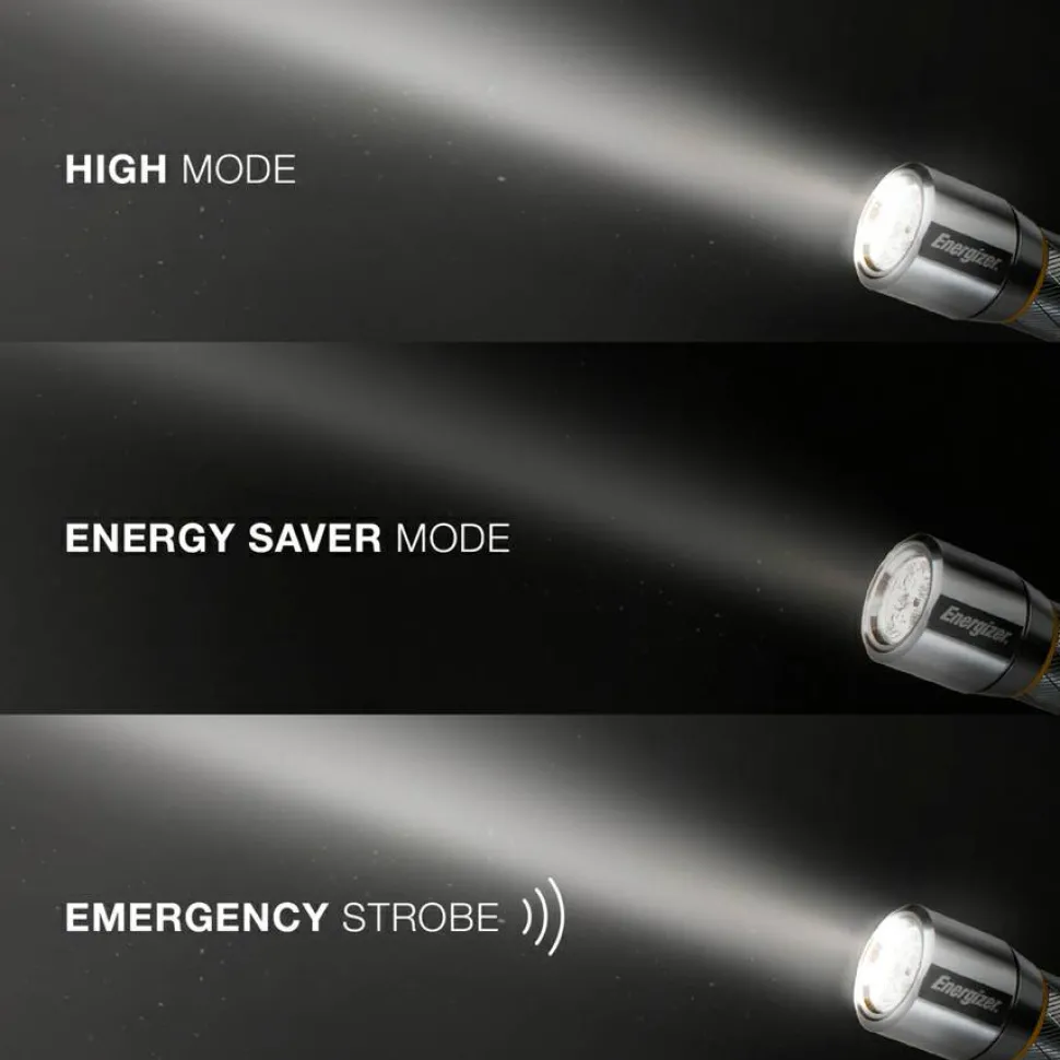 Energizer Vision HD Compact Metal Flashlight - LED - 270 lm Lumen - 3 x AA - Battery - Metal - Chrome - 1 Pack