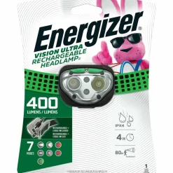 Energizer Vision Ultra HD Rechargeable Headlamp (Includes USB Charging Cable) - LED - 400 lm Lumen - Battery Rechargeable - ENHDFRLP