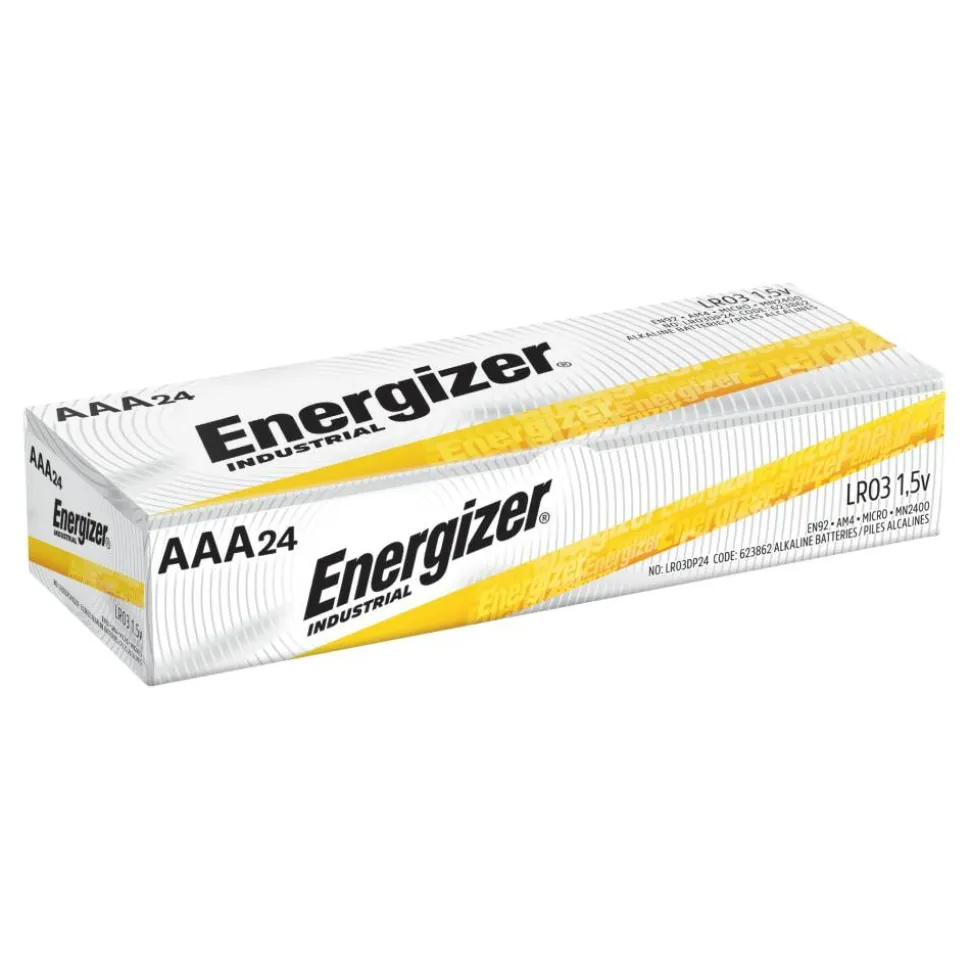 Energizer Industrial AAA Alkaline Batteries, Pack Of 24