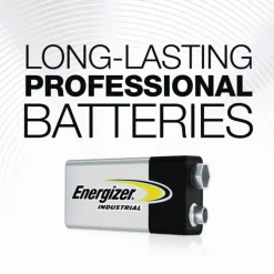 Energizer Industrial Alkaline 9-Volt Batteries, Pack Of 12