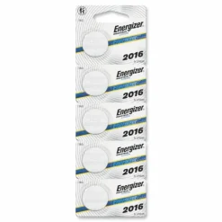 Energizer Industrial Lithium CR2016 Coin Battery with Tear-Strip Packaging, 3 V, 100/Box