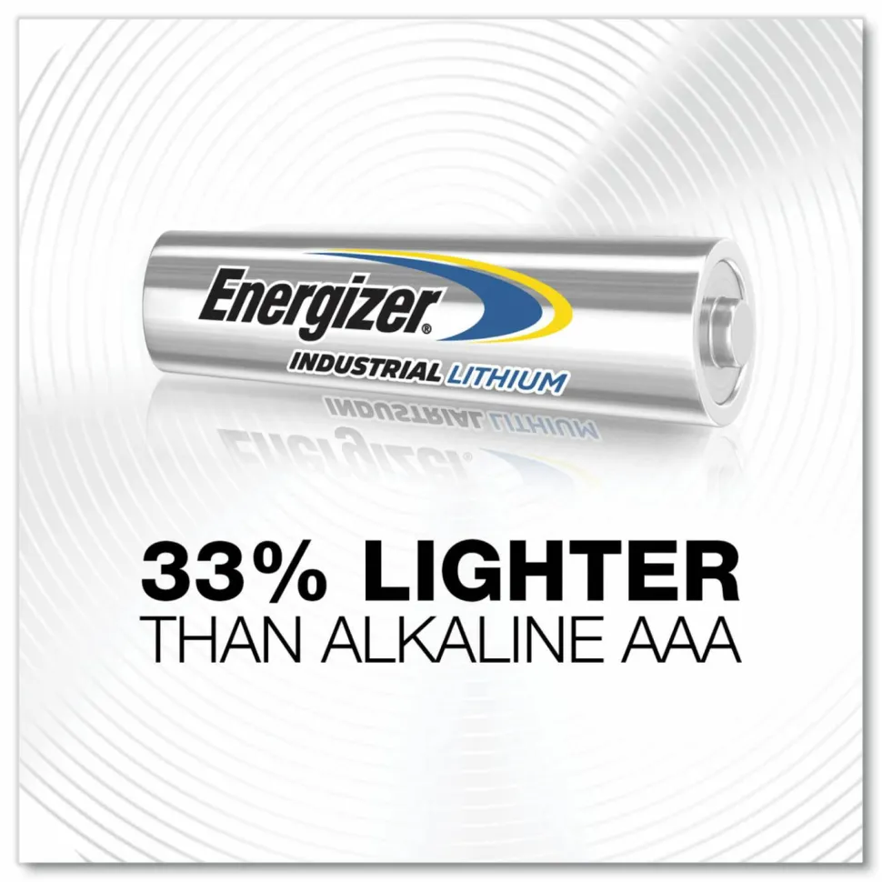 Energizer Industrial Lithium AAA Battery, 1.5 V, 4/Pack, 6 Packs/Box