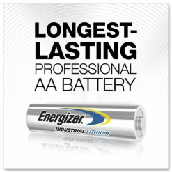 Energizer Industrial Lithium AA Batteries, Pack Of 24 Batteries, L91