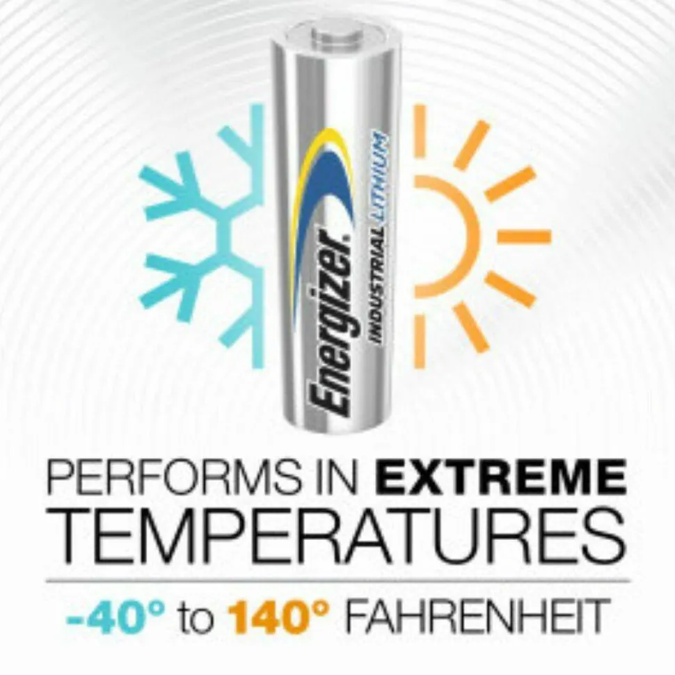 Energizer Industrial Lithium AA Batteries, Pack Of 24 Batteries, L91