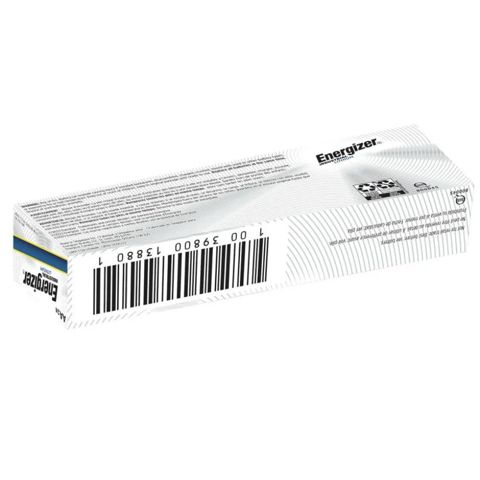 Energizer Industrial Lithium AA Batteries, Pack Of 24 Batteries, L91