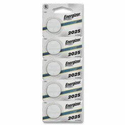 Energizer Industrial Lithium CR2025 Coin Battery with Tear-Strip Packaging, 3 V, 100/Box