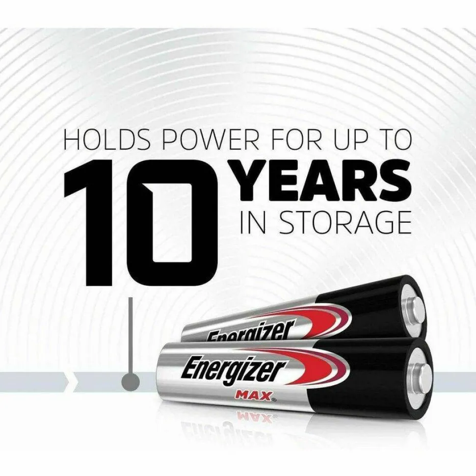 Energizer MAX AA Alkaline Batteries, 1.5 V, 4/Pack, 6 Packs/Box