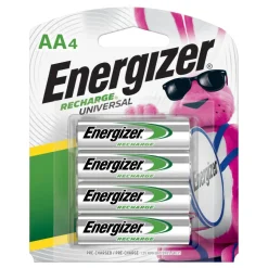 Energizer Rechargeable NiMH AA Batteries, Pack Of 4
