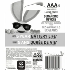 Energizer Rechargeable NiMH AAA Batteries, Pack Of 4
