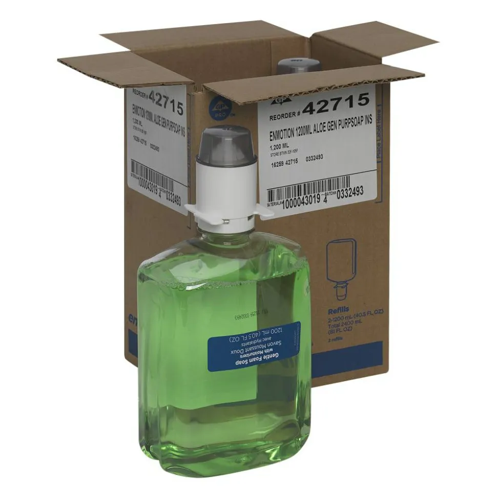 enMotion by GP PRO Gen2 Moisturizing Foam Hand Soap Dispenser, Tranquil Aloe Scent, 40.5 Oz, Case Of 2 Refills