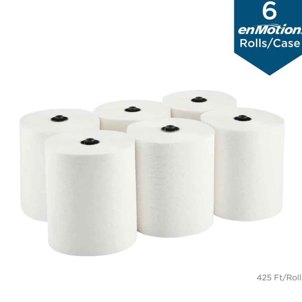 enMotion by GP PRO, 1-Ply, 8.2" x 425', White, 6 Rolls per Case